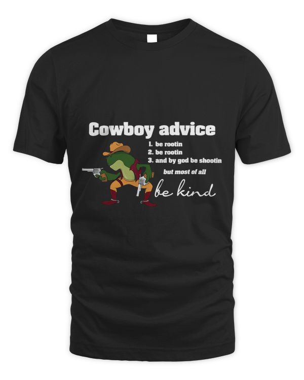 Frogs Cowboy Advice Be Kind Funny Frog Motivation