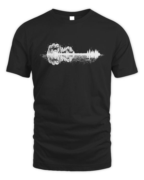 Men's Nature Guitar T-shirt, Musician Music Lover, band Tee Shirt, Country Music Guitarist Gift Tee Shirt