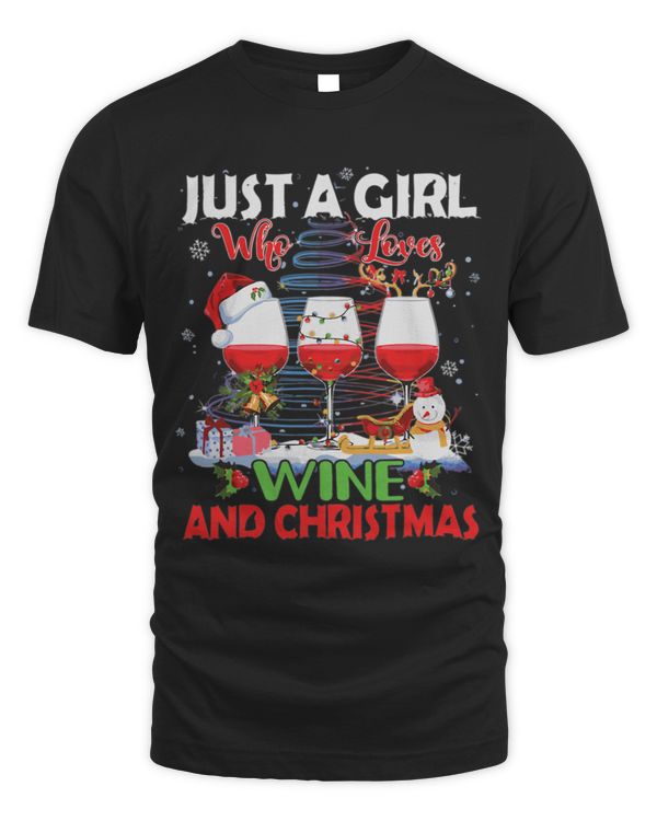 Just A Girl Who Loves Wine At Christmas Santa Wine Drinking 28