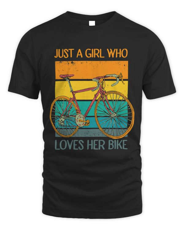 Just A Girl Who Loves Her Cute Cycling Bike Women Girls kids 225