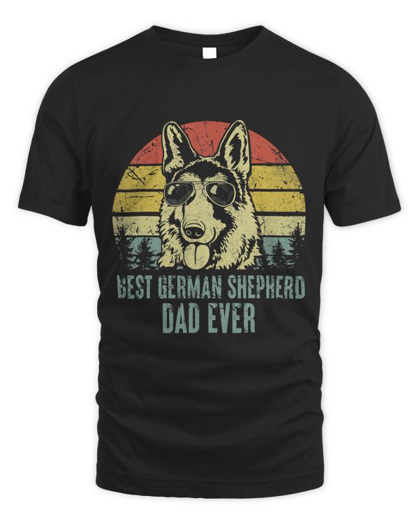 Best Dog Dad Ever Vintage German Shepherd Dad Fathers Day