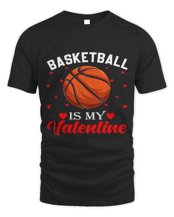 Basketball Is My Valentine Basketball Heart Valentines Day