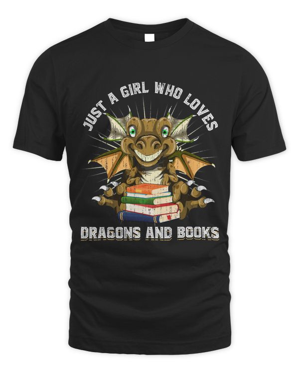 Fantasy Animal Book Reading Lover Girls Women Cute Dragon