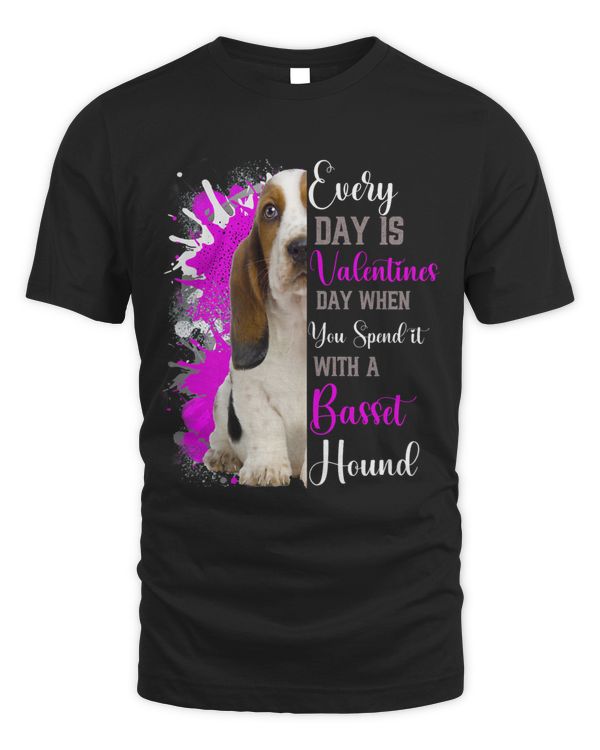 Funny Valentines Day Basset Hound Mom Mother Dog Fun Cute