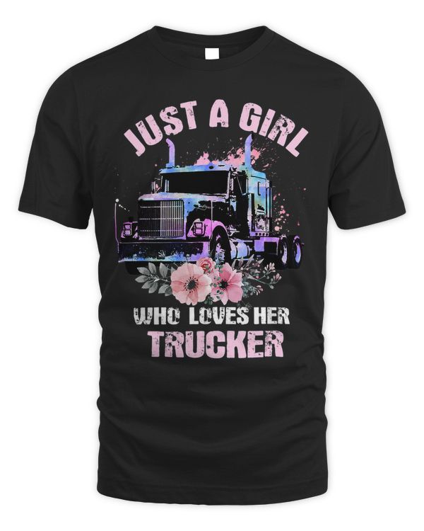 Trucker Gifts Tractor Trailer 18 Wheeler Just A Girl Wife