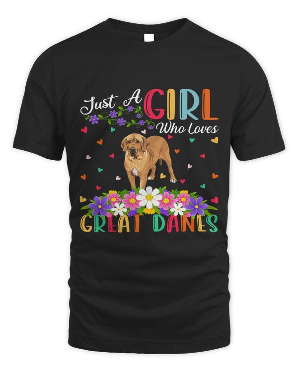 Great Dane Dog Lover Just A Girl Who Loves Great Danes