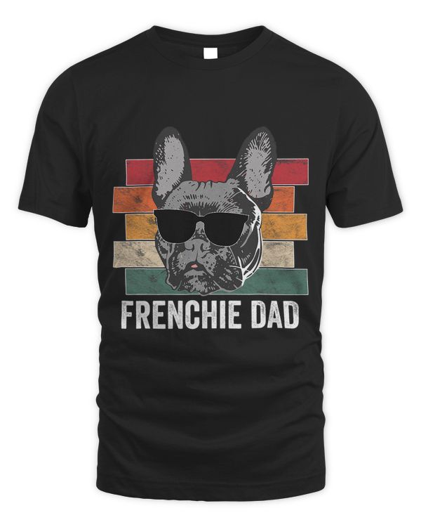 Frenchie Dad French Bulldog Retro Apparel for Men Kids 249