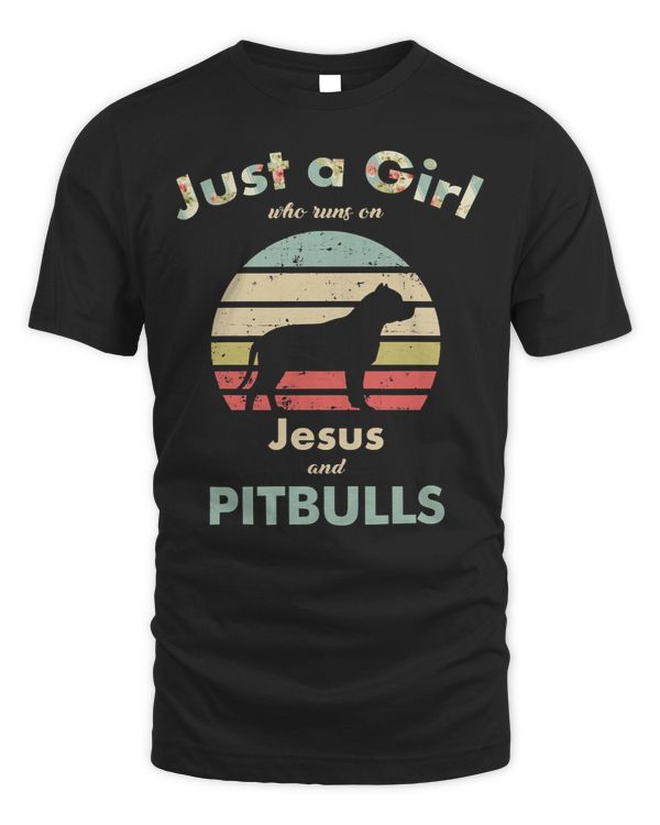 Bully Lover Dog Just A Girl Who Runs on Jesus and Pitbulls puppy pet Pitbull Dog