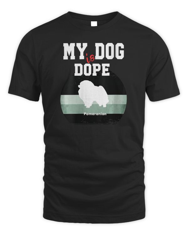 Womens Dope Dog Pomeranian V-Neck T-Shirt - Men's Standard T-Shirt