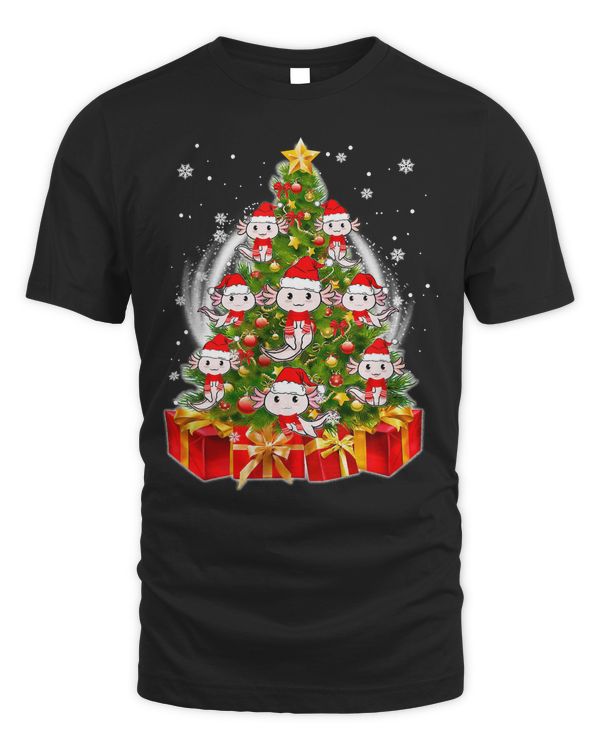 Axolotl Kawaii Christmas Tree Pajama Axolotl Tree Xmas Tree 204 - Unisex Standard T-Shirt