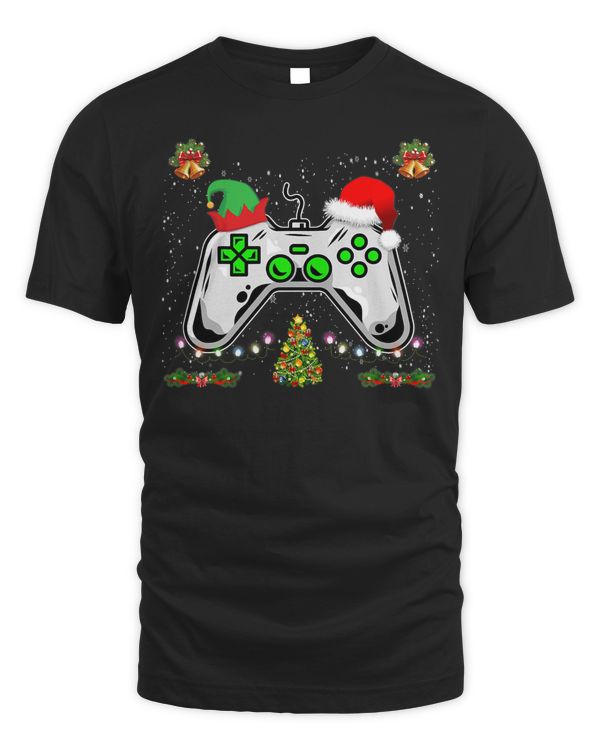 Christmas Gamer Video Game Santa Hat Funny 230 - Unisex Standard T-Shirt