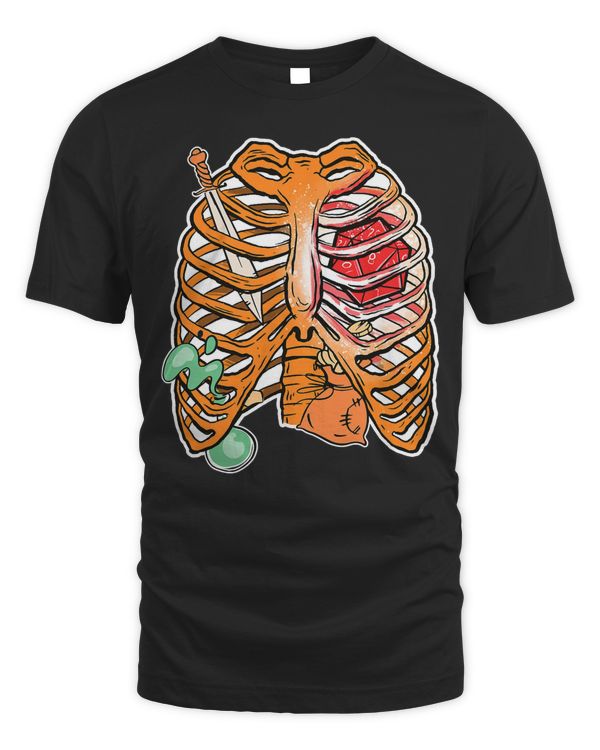 D20 RPG Ribcage Dice Fantasy Tabletop Role Playing Game 327 - Unisex Standard T-Shirt