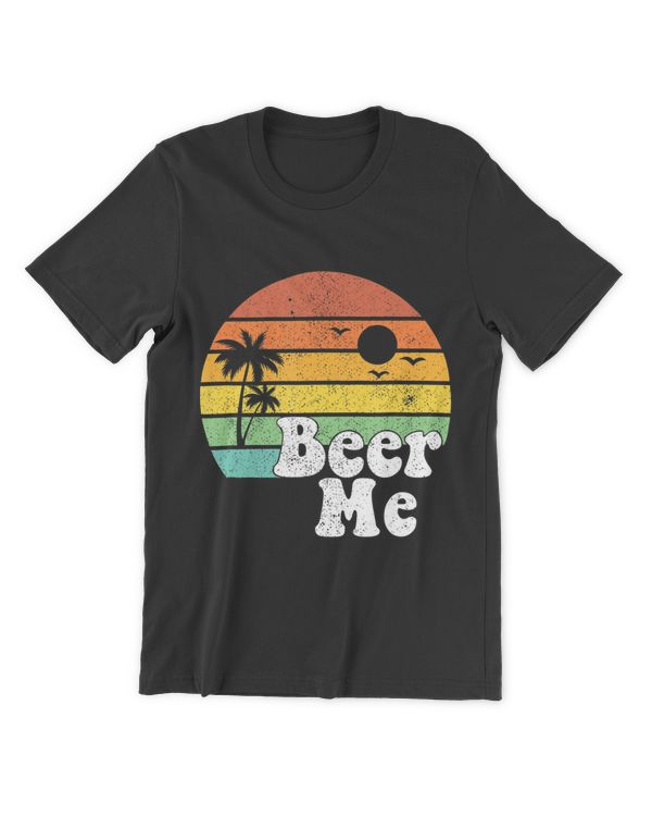 Funny Beer Me Retro California Beach Summer Sun Vintage Gift T-Shirt