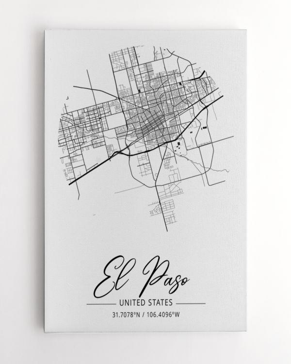 El Paso-Texas Black Water City Map