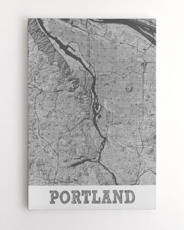 Portland-Oregon Pencil City Map