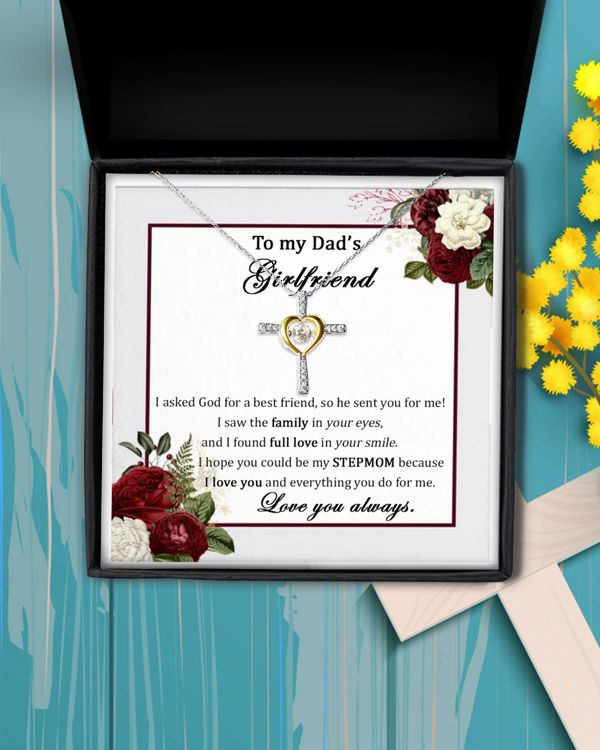 Dads Girlfriend Necklace, Valentines Gift for Dads Girlfriend from Daughter, Birthday Jewelry For Step Mom, Future Dads Wife Gift
