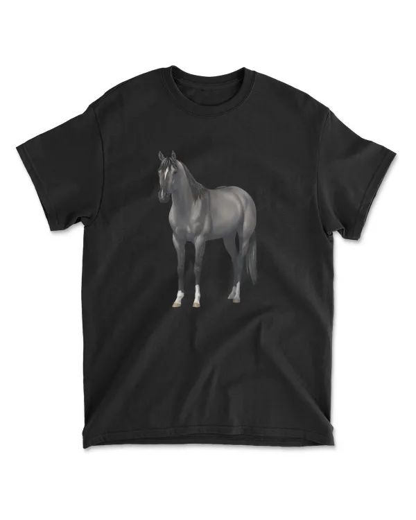Beautiful Gray Grulla Quarter Horse Stalli
