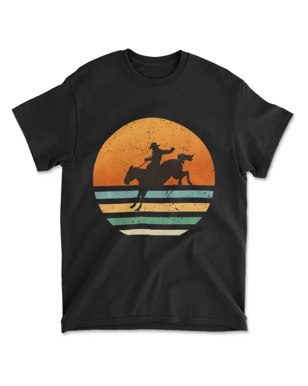 Cowboy Rodeo Horse Vintage Retro Sunset Weste (3)