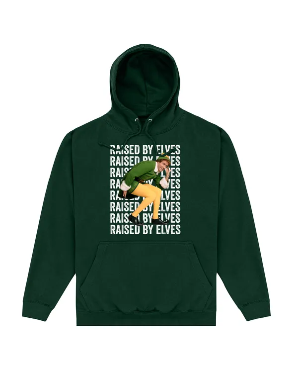 Officially Licensed Warner Bros. Elf - Elf 'Raised By Elves' Unisex Hoodie