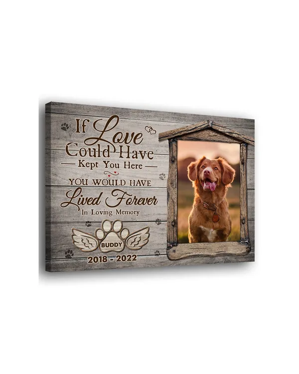 Personalized Custom If Love Could Have Dog Pet Memorial Canvas Art Poster DC89