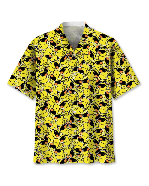 Duck Sunglasses Shower Hawaii Shirt Button Down Customize Shirt