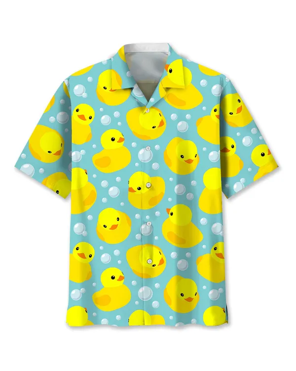 Duck Swimming Hawaii Shirt Button Down Customize Shirt