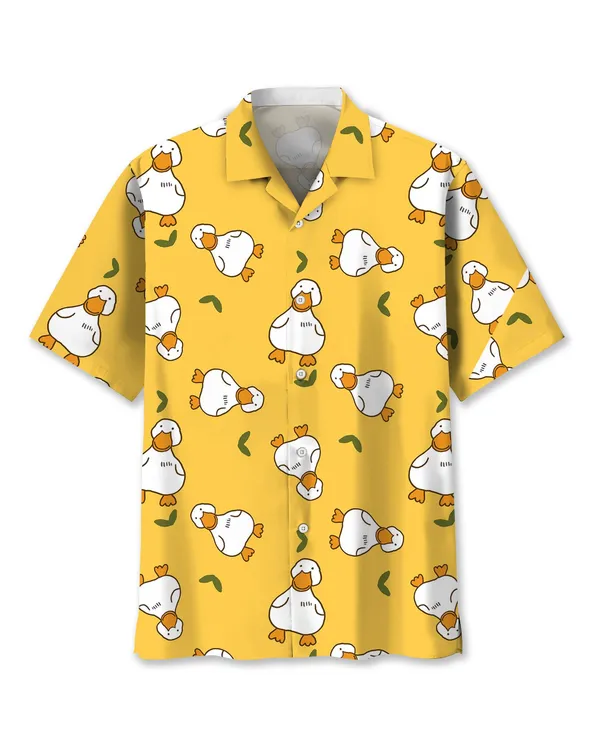 Cartoon Duck Hawaii Shirt Button Down Customize Shirt