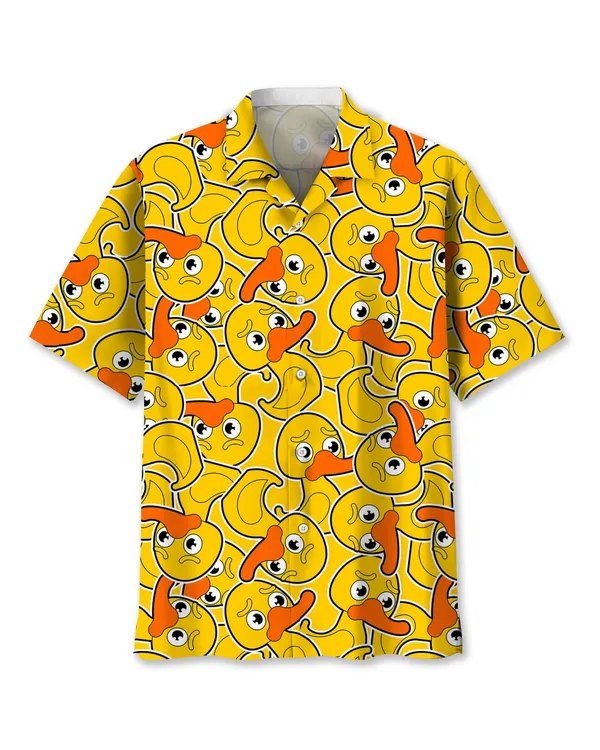 Duck Cartoon Cute Hawaii Shirt Button Down Customize Shirt