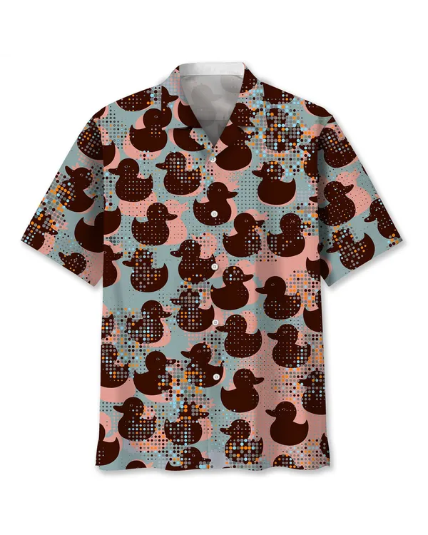 Ducks And Dots Hawaii Shirt Button Down Customize Shirt