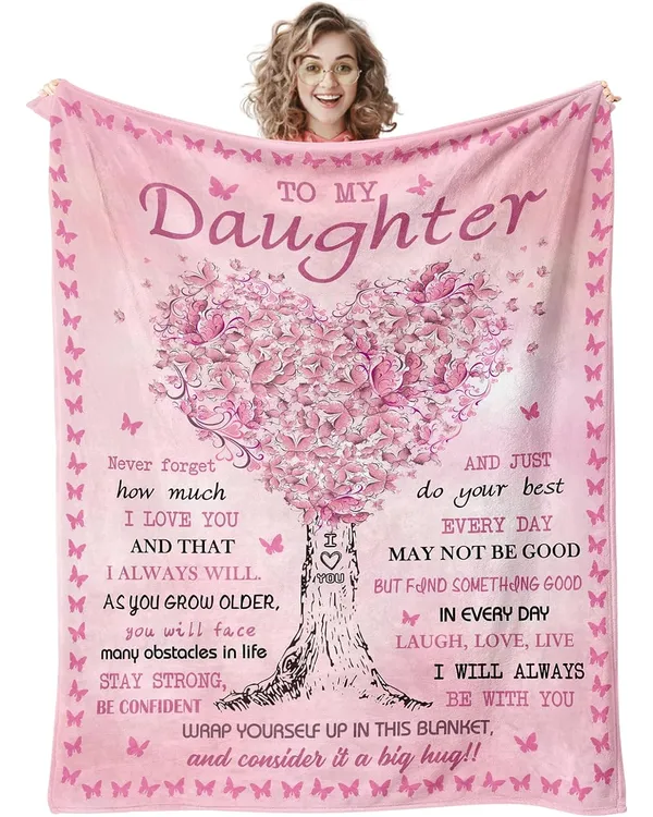 To My Daughter Blanket Gifts from Mom Dad