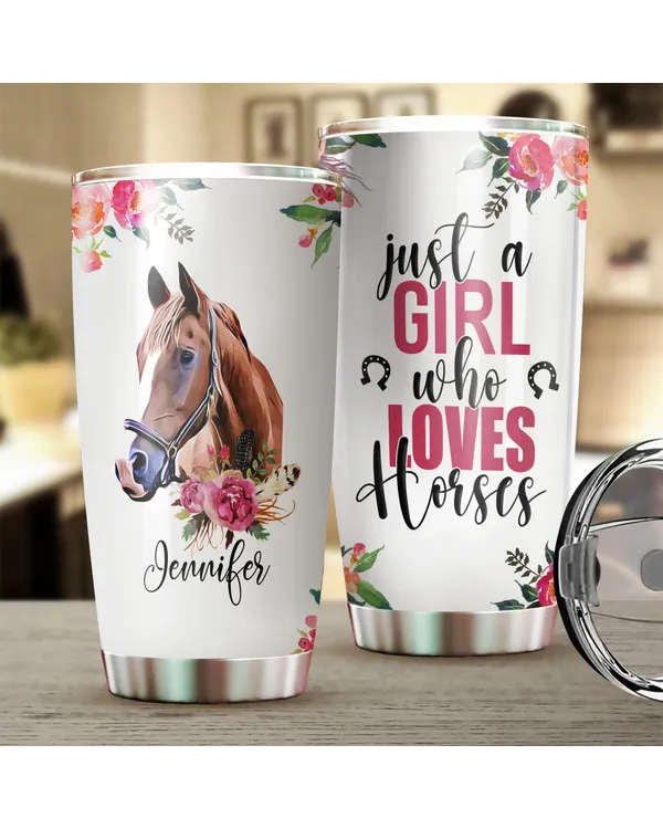 Personalized Name Horse Flower