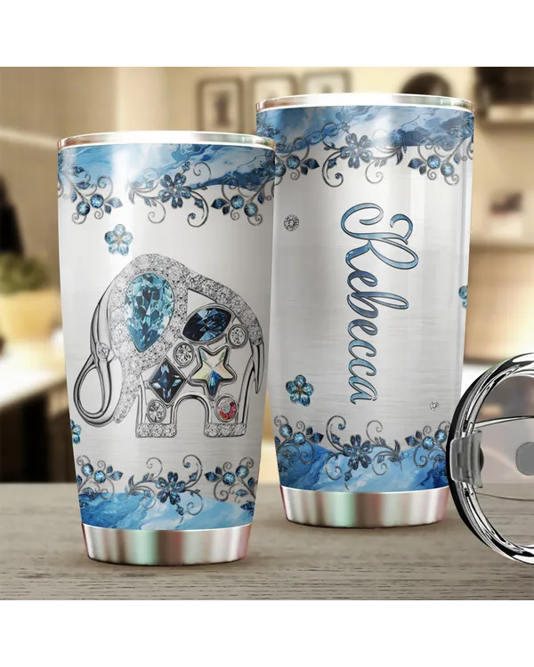 Personalized Name Elephant Jewelry
