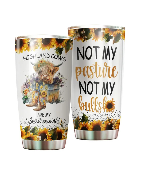 Highland Cows Are My Spirit Animal Sunflower