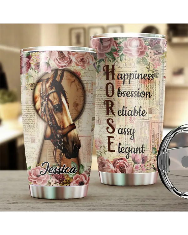 Personalized Horse Happiness Obsession Reliable Sassy Elegant