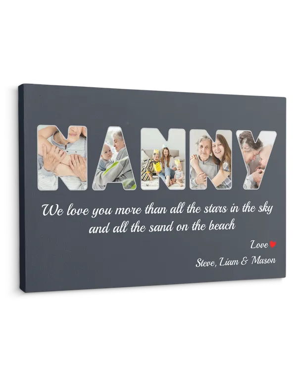 Personalized Custom Grandma Nanny Photo Canvas CS119