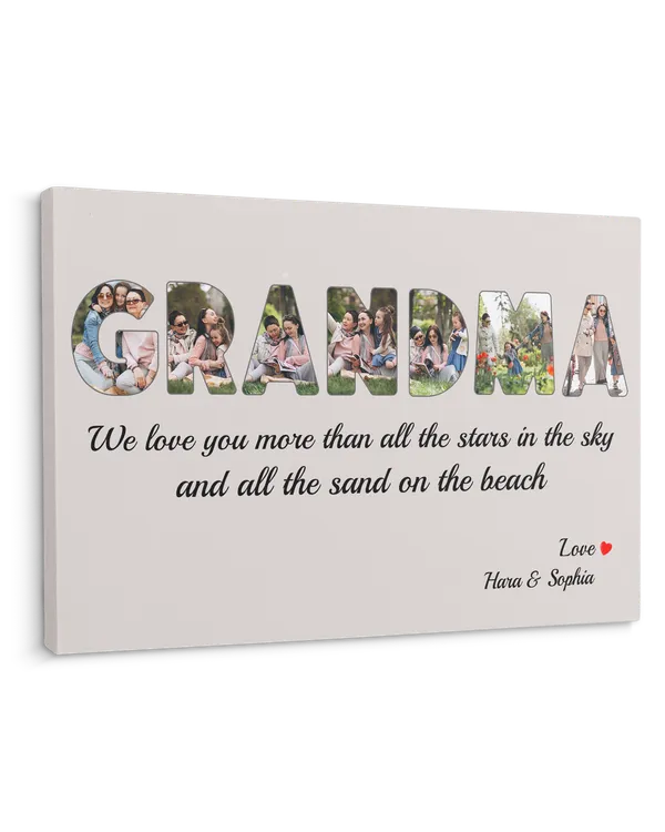 Personalized Custom Grandma Photo Canvas CS115