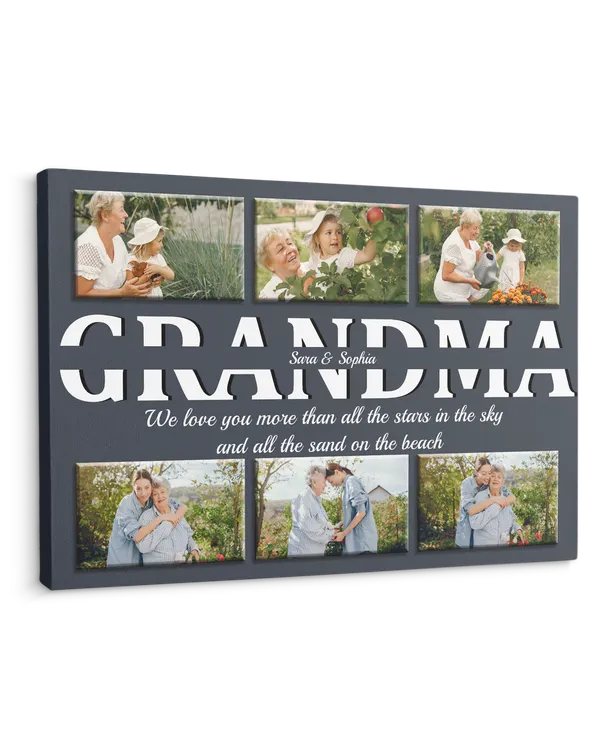 Personalized Custom Grandma Photo Canvas CS123