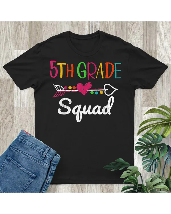 5th Grade Squad Fifth Teacher Student Team Back To School Shirt
