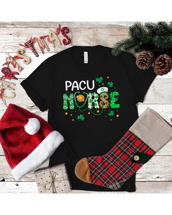 Happy St Patricks Day Nurses Lucky Pacu Nurse Shamrock Shirt