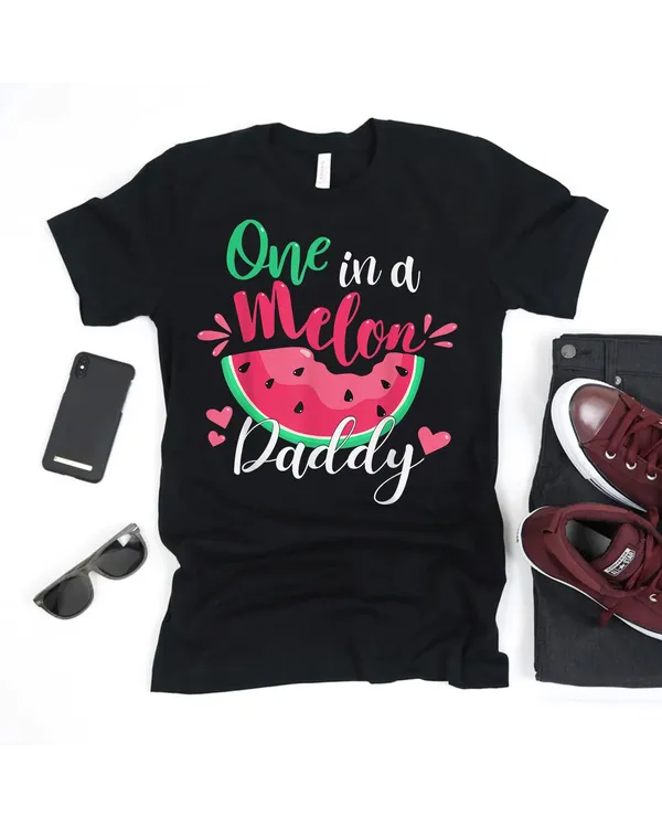 One In A Melon Daddy Birthday Party Matching Family Group Shirt