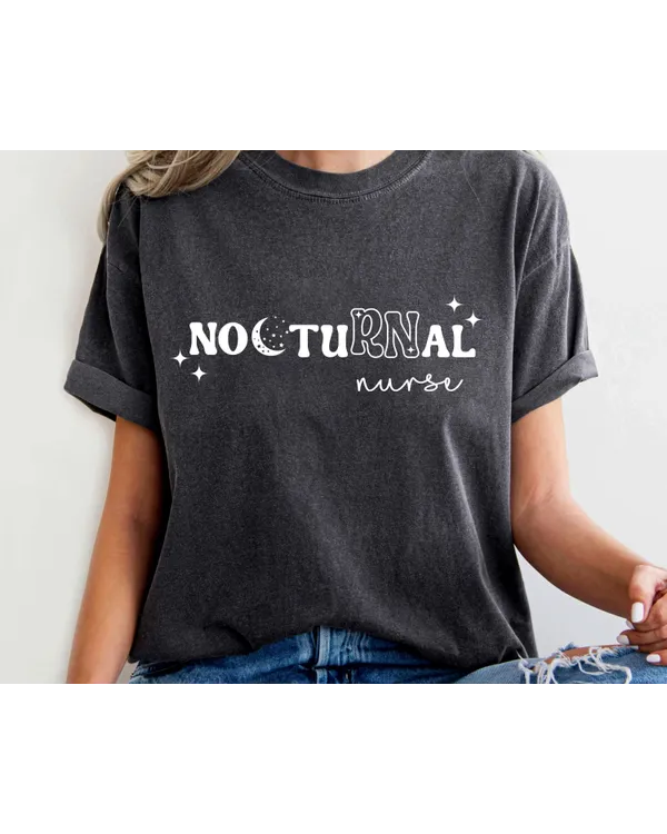 Nocturnal RN Shirt, Night Shift Nurse, Shirt, Funny Shirt for Nurse, Nurse Gift, Registered Nurse Tee, RN Shirt, Nurse Life, New Nurse