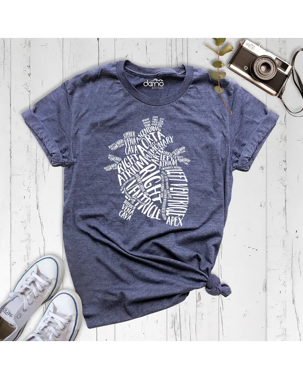Nursing School Shirt, Anatomical Heart, Nursing Student Shirt, Heart Anatomy T-shirt, Nurse Funny Shirt, Nursing Gift, Nurse Outfit