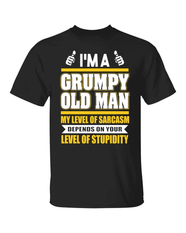 I'M A Grumpy Old Man Unisex T-Shirt| Black S/S Adult T-Shirt