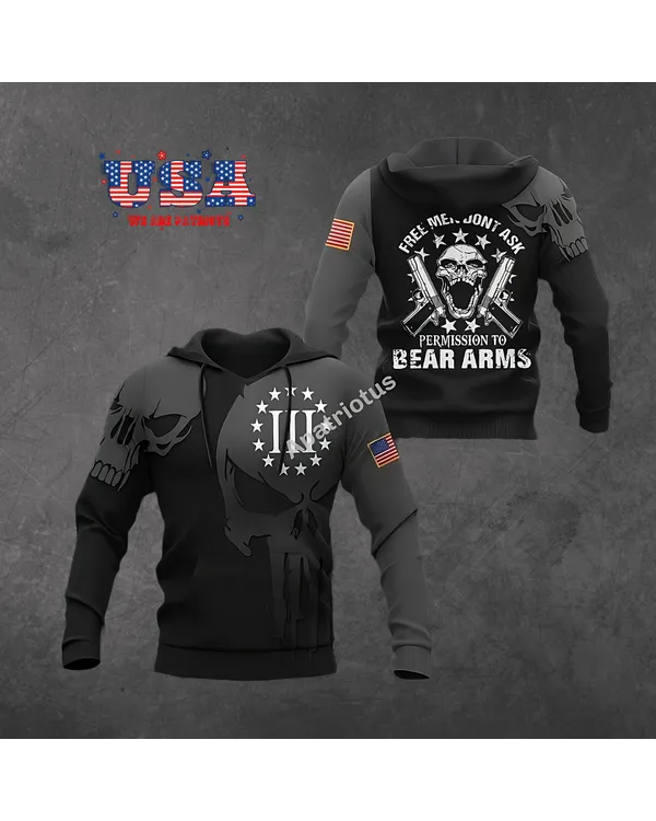 AMERICAN PATRIOTS 3D HOODIE - HD06