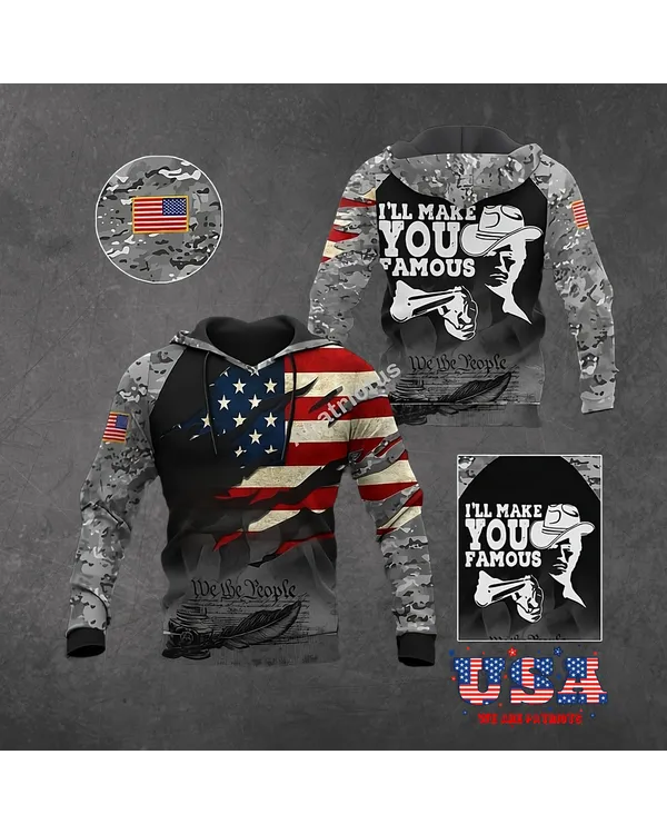 AMERICAN PATRIOTS 3D HOODIE - HD08