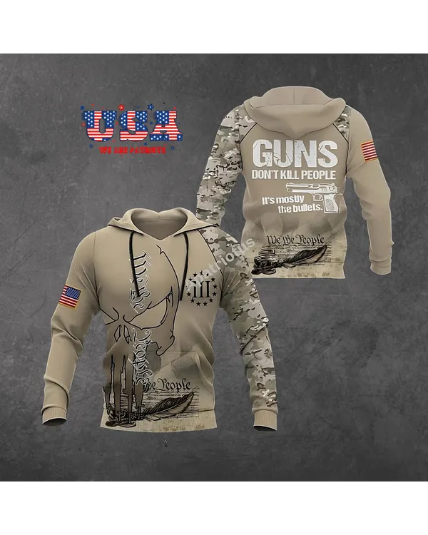 AMERICAN PATRIOTS 3D HOODIE - HD09