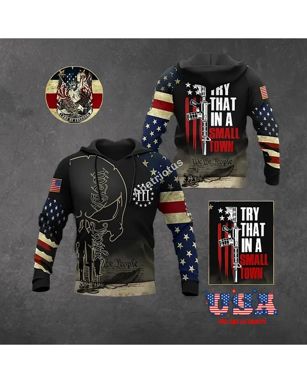 AMERICAN PATRIOTS 3D HOODIE - HD12