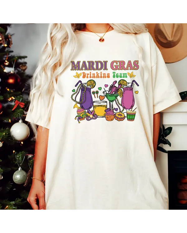 Mardi Gras drinkins team shirt