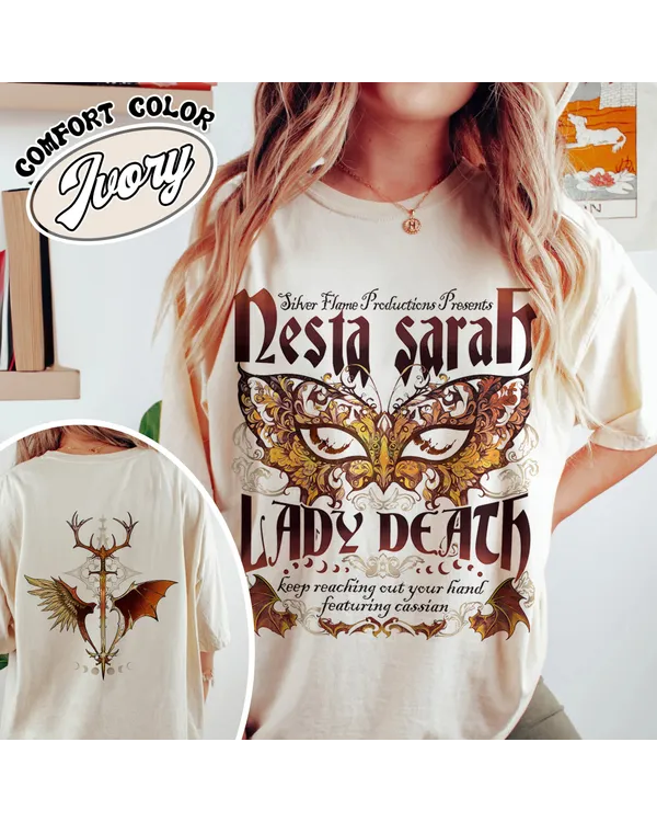 Sarah J Maas Merch Nesta Shirt, Acotar Book Series, Velaris Acotar Shirt, Lady Death Shirt,Nesta Archeron Lady Death Shirt, Lady Death ACOSF