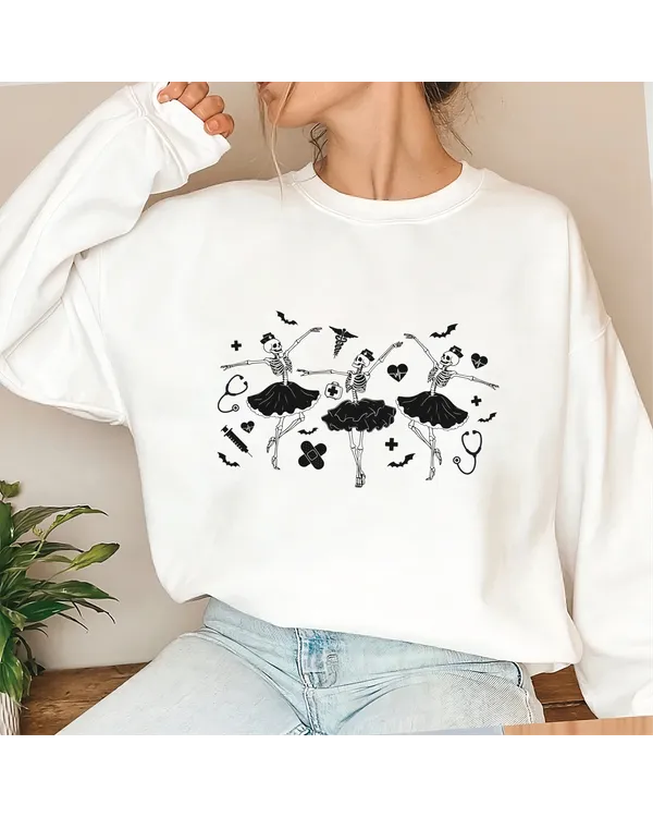 Halloween Nurses Sweatshirt, Spooky Nurse Sweatshirt, Halloween Nurse Shirt, Halloween Gift for Nurse, RN Nurse, LD Nurse, NICU, Cute Ghost